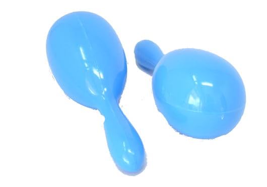 MARACAS - Blue Plastic Maracas, Light Maracas, Musical Instrument - Image 2