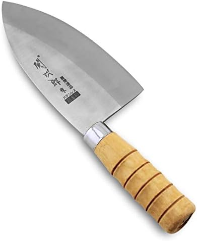 MAYiT Meat Cleaver Knife, 4Cr13 Alloy Steel Peeling Raw Fish Filleting Knife Kitchen Killing Seafood Cooking Knife Lobster Processing Professional Tool