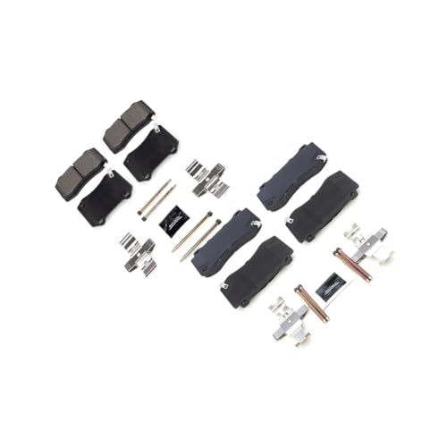 2X Front Rear Disc Brake Pad Set fits Dodge Challenger 2015 6.4L V8 Brembo 4 Piston Calipers SRT-8