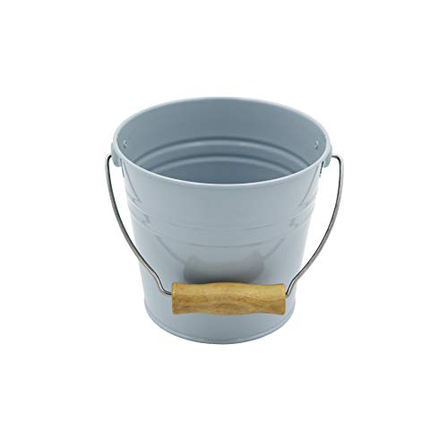 Small Metal Bucket/Pail Montessori Practical Life Material (Blue Ash)