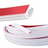 Guarnizione per Porta Finestra Adesiva, 7M Profili in Gomma D-Tipo Guarnizioni, Guarnizione per Finestre con Flessibile Impermeabile, Nastro Sigillante Anti-Collisione (Bianco)