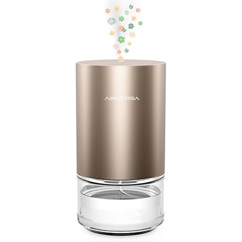Essential Oil Diffuser Waterless Aromatherapy Diffusers for Home Large Room, Bedroom, Car, Office, Desk, Battery Operated, Small Diffuser for Pure Scent, 100ml Capacity, AN9 (Desert Titanium) Cover