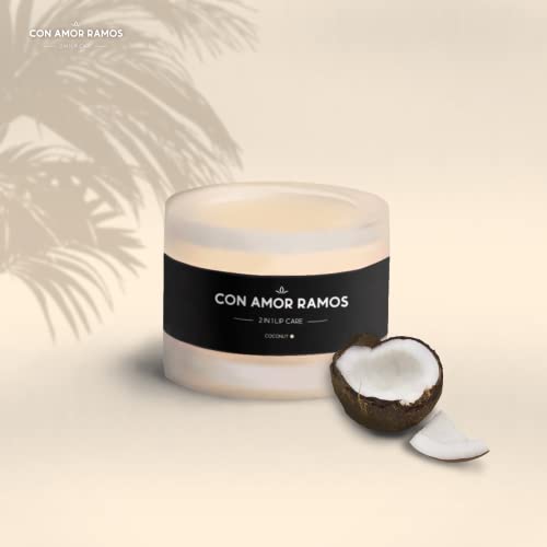 Con Amor Ramos 2 In 1 Lip Care (Lip Balm And Lip Scrub) (Coconut) (Unisex - Vegan Friendly) (12 Grams) (Not Tested On Animals) #TOP2