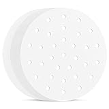 Air Fryer Parchment Paper, Set of 100, 10 inch Air Fryer Liner/Bamboo Steamer Liners/Perforated Parchment Paper for Air Fryer, Steaming Basket and More (6/7/8/9 Inch Available)
