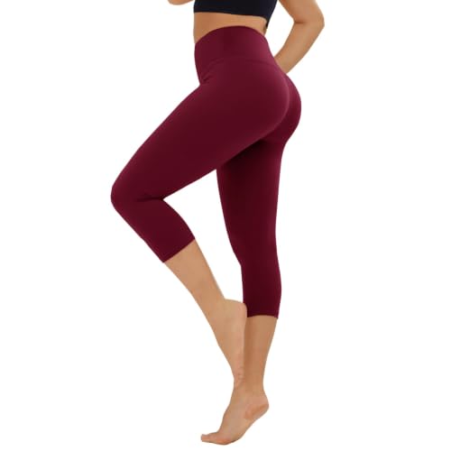 Image of TNNZEET High Waisted Leggings for Women - No See Through Tummy Control Cycling Workout Yoga Pants with Pockets Reg & Plus
