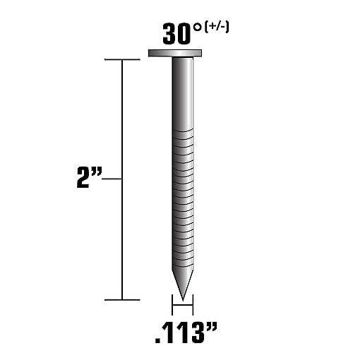 Metabo HPT Clipped Head Paper Tape Framing Nails | 2 x .113 | Hot Dipped Galvanized | Ring Shank | 2000 Count | 15130MHPT by Metabo HPT - Image 2