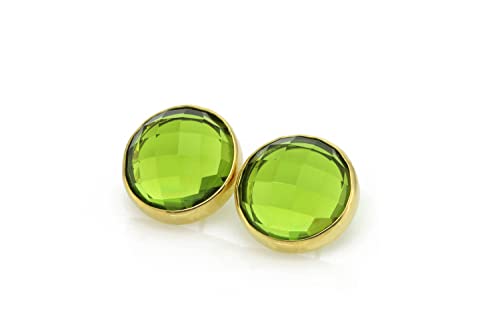 Boucles d'oreilles péridot artisanales au style vintage