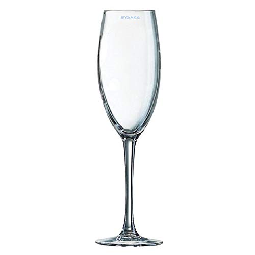 Image of SYANKA Italian Premium Champagne Flutes Glasses Set of 4, 170 ML, Ideal for Classic Champagne, Sparkling White or Red Wine Glass, Cocktail