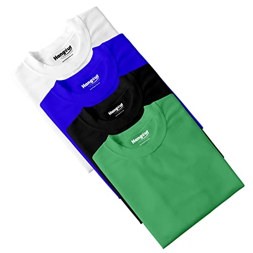 Image of Hangout Hub HH87 Tshirt for Boy's | Regular Fit | Super Combed Cotton Kids T-Shirt | Solid Plain Tees | Round Neck T Shirt | Half Sleeves |Pack of 2 | 3 | 4 | 5 |6