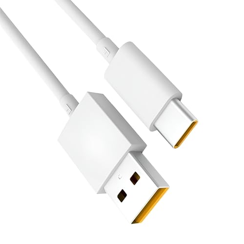Image of Original Realme 120W SuperVooc /SuperDart Fast Charging Cable for Narzo 70 Turbo /13 /13 Pro Plus /12 Pro+ /12Pro /10 Pro+ /9 Pro /8 /7 /Narzo 60 Pro /50 Pro /30 /20 /C25 /Xt730G / Support 80watt Also Quick, White