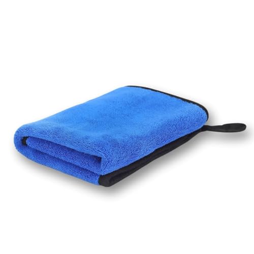 Image of Btag Microfiber Cleaning Cloth, 40x60 cms 600 GSM | Highly Absorbent,Lint and Streak Free, Multi-Purpose Wash Cloth for Kitchen,Car,Window,Stainless Steel,Silverwear(Dark Blue 40x60cms) Pack of 1