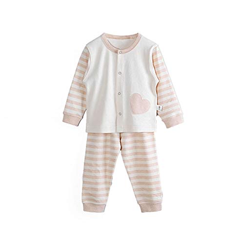 Digirlsor Baby Toddler Boys Girls Long Johns Pajamas Set Cotton Pjs Button Down Shirt+Pants 2 Piece Sleepwear Loungewear - Thumbnail 2
