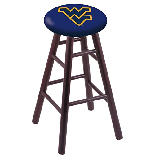 Holland Bar Stool Co. Oak Bar Stool in Dark Cherry Finish with West Virginia Seat by The