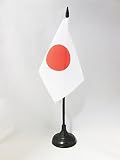 Acabados : AZ FLAG Bandera de Mesa de JAPÓN 15x10cm - BANDERINA de DESPACHO JAPONÉSA 10 x 15 cm