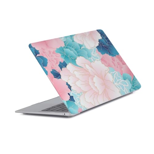 Étui MacBook Air 13 M3 M2 Pivoine Rose Idéal pour le Télétravail