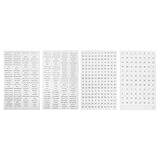 ledmomo 4枚 用製透明日記プランナーステッカー 自己粘着性で手帳 スクラップブックに 学生向け毎日使えるシール台付き