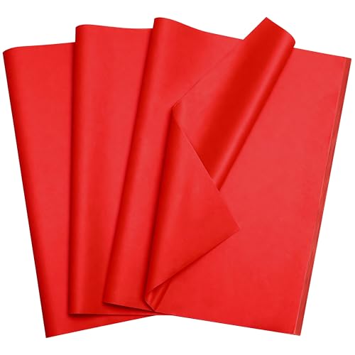 Image of Bobobag 100 Sheets Red Tissue Paper 20 inchX14 inch Tissue Paper for Gift Bags, Gift Wrapping Tissue, Christmas Tissue Paper Anniversary Holiday Decoration Arts Craft