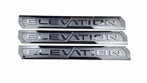 Image of 6pcs Elevation Sierra Bed X31 Emblem Replacement for 2019-2023 Door Tailgate Badge Nameplate (Gloss Black)