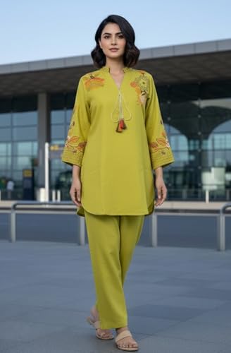Image of Asmeriyo Women Co-Ord Set || Women 2 Pic Embroidered Kurta Set || Stylish Cord Set (K-204)