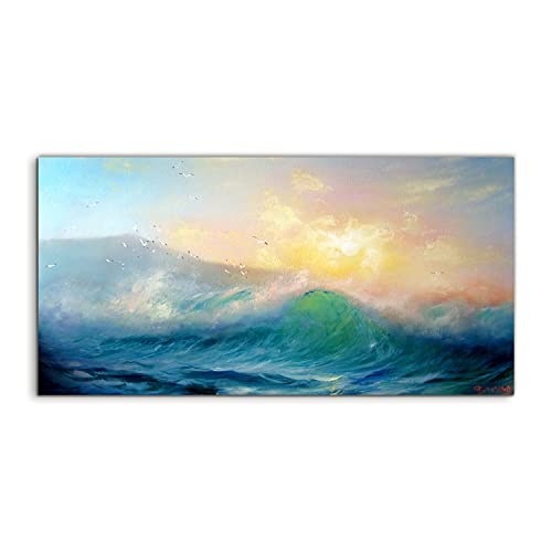 Photo murale paysage marin en verre trempé Coloray pour illuminer une chambre ou un salon moderne