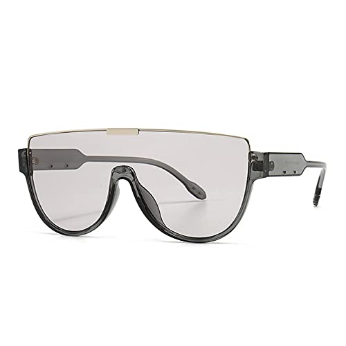 Image of Oversized Sunglasses Women Men Luxury Big Frame Mask Glasses Goggle Flat Top Clear Eye Protection Glasses Shade UV400