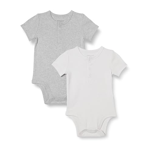 Amazon Essentials Unisex Baby Henley Body, 2er-Pack,...