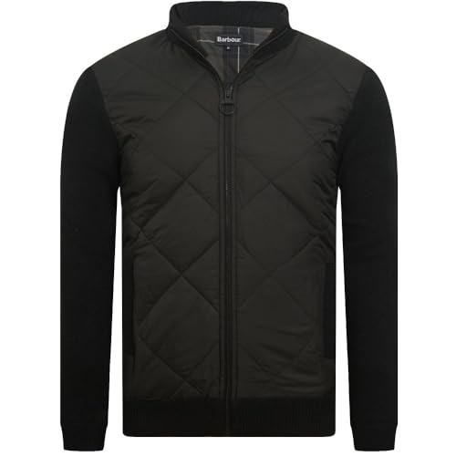 Barbour Men's Arch Diamond-Quilted Jumper, Black