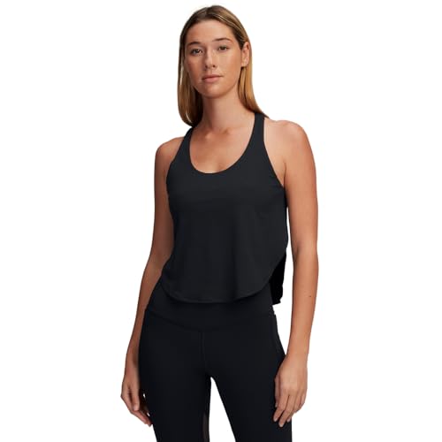 Under Armour Women's Motion Loose 2 in 1 Tank Top, (002) Black / / Jet Gray, Small