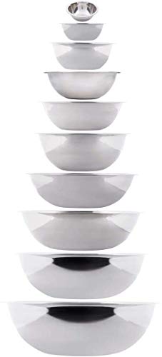 Set de 10 bowls de acero inoxidable miniatura 2