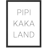 MoonWorks® Poster Bilder Badezimmer Pipi Kaka Land 
