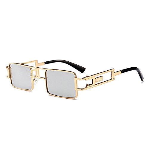 Image of mincl /Hip-Hop Square Metal Small Frame Clear Color Lens Sunglasses