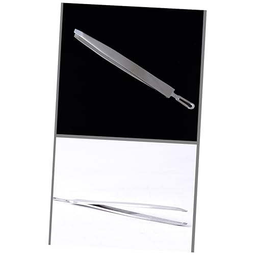 Vaguelly 1Pc Stainless Steel Eyebrow Tweezers Multi Functional Eyebrow Clip for Removal Lightweight and Durable Makeup Tool for Men and Women Silver