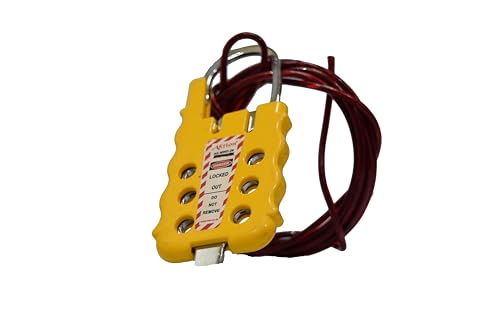 Image of Aktion Safety Multipurpose Cable Lockout AK-MWD-26Y Lock and hold, Yellow (Pack of 1)