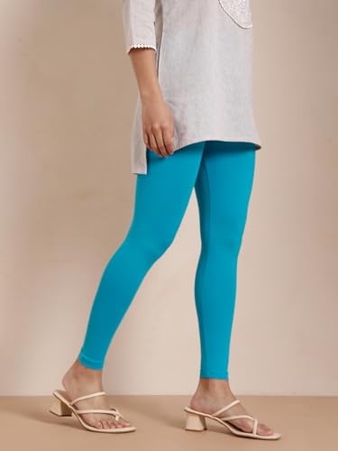 Image of TWIN BIRDS Super Stretchable Cotton Elasthane Fabric Ankle Length Leggings for Women
