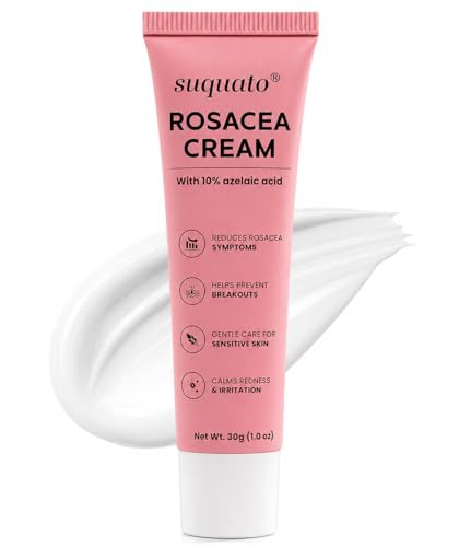 suquato 10% Azelaic Acid Cream – Rosacea Treatment for Face & Redness Reducing Face Cream –