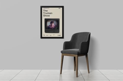 Image of BLINKART The Truman Show Movie Poster Frame 8x12 Inch | Premium 300 GSM Paper Wall Print | Mid Century Vintage Film Artwork for Home, Bedroom, Living Room, Office | Framed Photo Decor