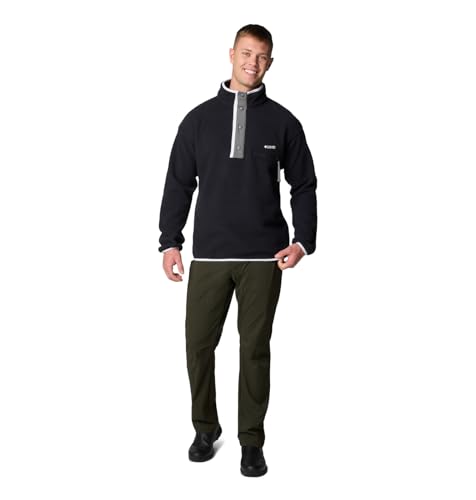 Image of Columbia Men's Helvetia II Half Snap Fleece, Black, Medium