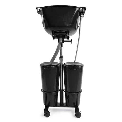 Lavacabezas Portatil para Casa Lavacabezas para Personas Encamadas Lavacabezas Peluqueria Lavacabezas Peluqueria profesional con con 2 Cubos y Mangueras de Drenaje