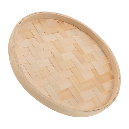 Warmhm Creative Handwoven Bamboo Tray Multifunctional Decorative Plate and Wall Hanging Pendant for Bedroom Living Festive Parties Lightweight Round Woven Serving and Organizer Tray