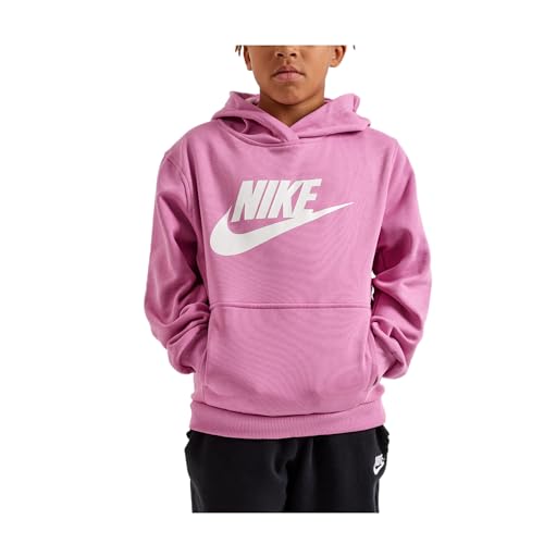 Nike Club Fleece Pullover Hoodie Grade-School (FD2988-646, Pink)