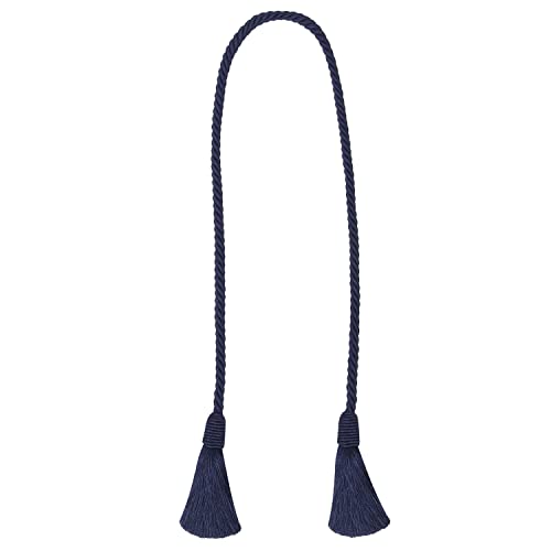 Image of 4 Pack Curtain Tiebacks Handmade Decorative Curtain Holdbacks Rope with Tassel - Blue