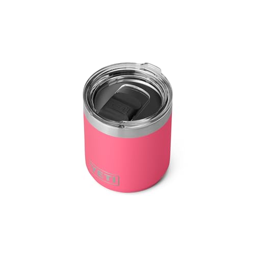 YETI Rambler, Vacuum Insulated Stainless Steel Stackable Lowball 2.0 with MagSlider Lid, Tropical Pink, 10 oz (296 ml)