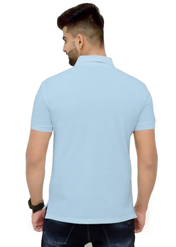 Image of 3BROS Men's Cotton Blend Half Sleeve Regular fit Comfortable Polo Neck T-Shirt (Pack of 1)