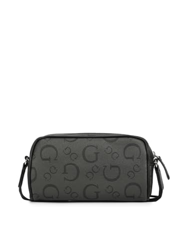 Image of GUESS Charcoal Grey Printed Saffron Mini Crossbody