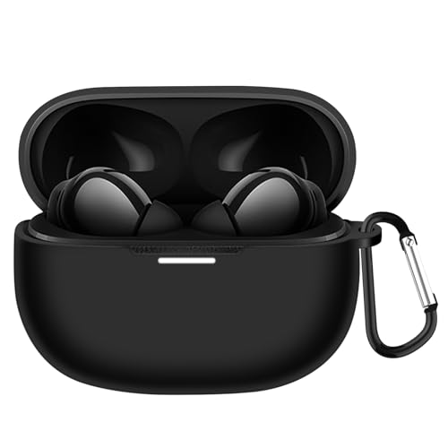 CABOBE �Ή� xiaomi redmi buds 5 pro �P�[�X ���ɔ� �t��V���R���f�� LED�� ���C�����X�[�d�Ή� �ϏՌ� �h�� �h�o �y�ʃf�U�C�� ���h�~ �����h�~ �V���v���X���� �J���r�i�t��(�u���b�N)