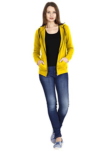 Image of Ideation Women's Cotton Full Zipper Sweatshirt Hoodies with Kangaroo Pocket