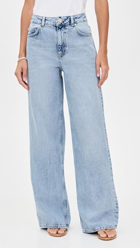Loose Wide Leg Jeans - Powder Blue by ALIGNE2