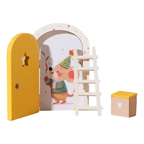 Parete per porta delle fate – Decorazioni per la casa delle fate dei cartoni animati, accento magico sulla mini porta, affascinanti decorazioni per le feste in stile libro di fiabe Incantevoli | Insta