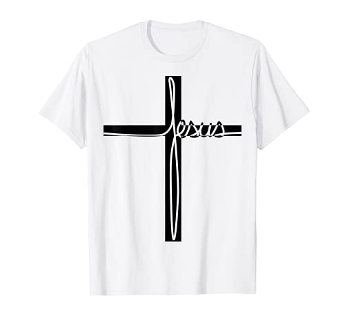 Religión, fe, y, jesucristo, símbolos Camiseta religiosa blanca d...