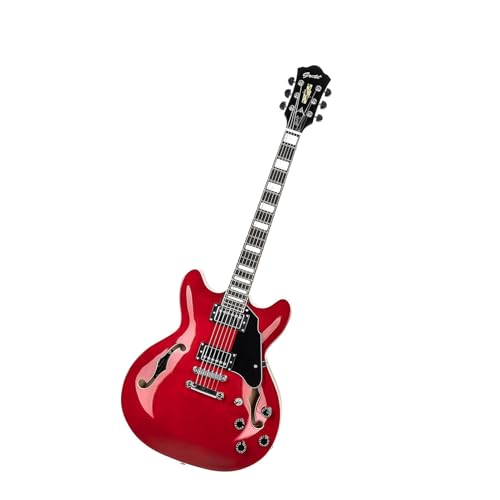 guitarra eléctrica Guitarra eléctrica de tamaño completo instrumento de cuerpo semi hueco